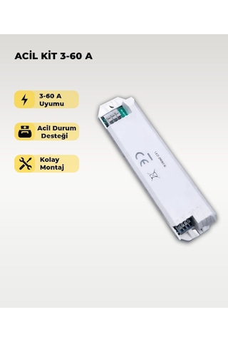 Acil Kit 3-60 A Led Spot Uyumlu Acil Durum Güç Destek Modülü