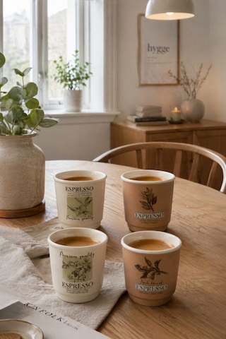 Akayev Art 4lü Espresso Bardağı Çok Renkli