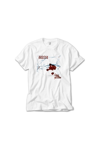 Deicide Once Upon the Cross Beyaz Tişört Beyaz