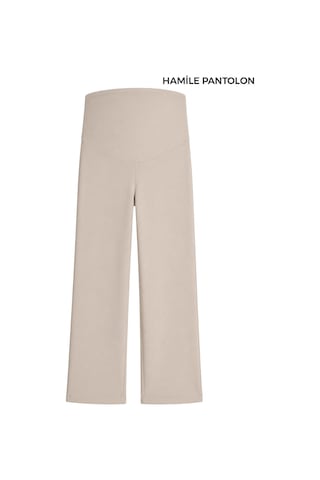 Cottonhıll Premium - Sway Collection Vizon Yüksek Bel Modal Hamile Kadın Pantolon