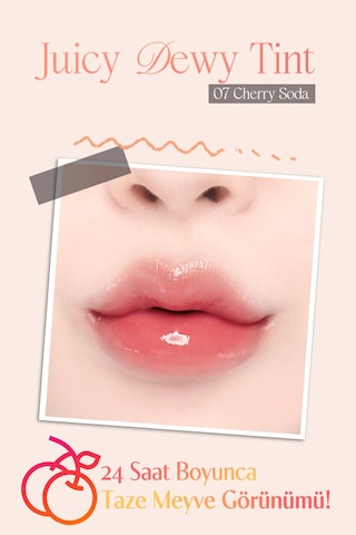 Dasique Yoğun Parlaklık Ve Canlı Renkler Sunan Kalıcı Tint Juicy Dewy Tint 07 Cherry Soda 07 Cherry Soda