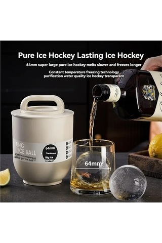 Flybuy Gıda Beyaz Temizle Viski Buz Topu Kalıp Kabarcık İzleri Yok Beyaz