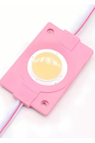 Tekli Su Geçirmez 12 Volt 2.4 Watt Modül Led Pembe 10 Adet