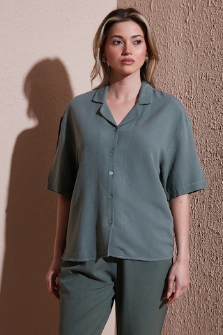 Fashion Friends Bayan Gömlek 25y0605k1 Haki Haki