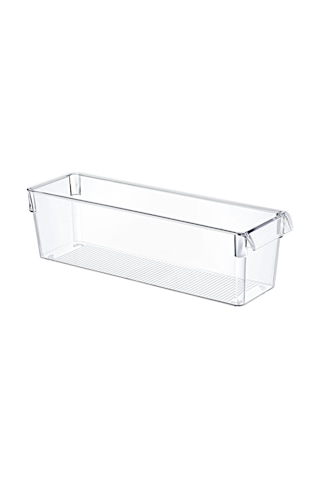 Hitfoni 3 Adet Mini Tall Clear Buzdolabı & Dolap içi Düzenleyici Siyah