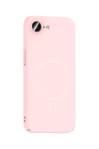 Maks Technology iPhone Uyumlu 17e Kılıf M-safe Şarj Özellikli Kamera Korumalı Mkst Elio Sert Pc Kapak - Açık Pembe