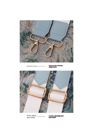 Luckydog Kadın Modası Çiçek Naylon Kontrast Renk Hırsızlığa Karşı Sırt Çantası- Açık Mavi001 Açık Mavi Açık Mavi