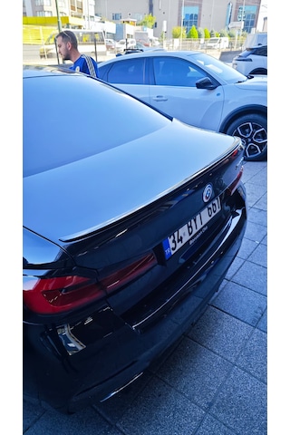Bmw G30 5 Serisi 2017+ M Sport Spoiler Plastik Parlak Siyah Boyalı