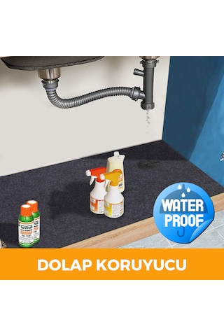 Beylini Lavabo Altı Matı Sıvı Geçirmez Kaymaz Taban 60x76 Cm