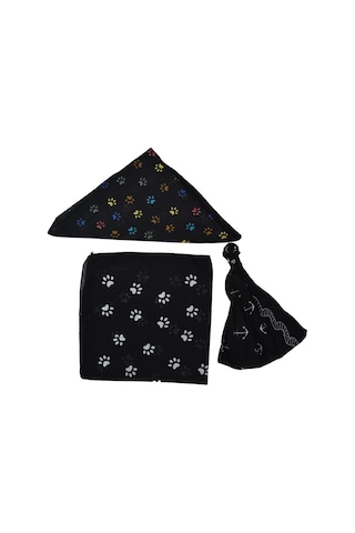 Pati Desenli Bandana Seti Kahverengi