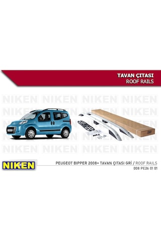 Peugeot Bipper Tavan Çıtası Portbagaj Gri 2008+