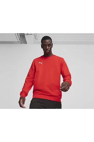 Puma Teamgoal Casuals Crew Neck S Erkek Futbol Sweatshirts 65859201 - Kırmızı