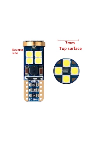 Led Ampul T10-12smd Canbus'lı Beyaz 2'li Set 12v