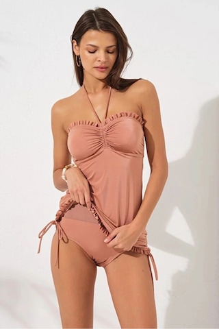Jersey Soft Straplez Elbise Mayo Dlx-231128 Çok Renkli