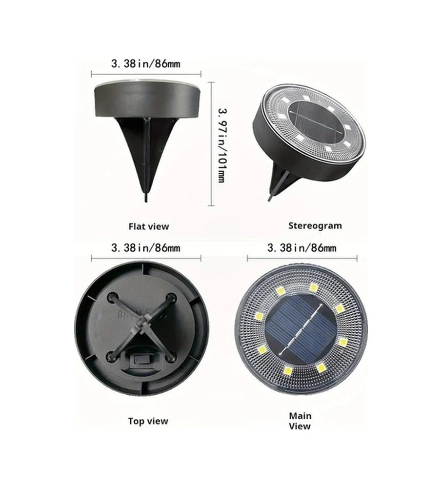 Trendooze Sunshine022 Mavi 4 Adet Solar Bahçe Led Aydınlatma Lambası Ip68 Su Geçirmez Mavi