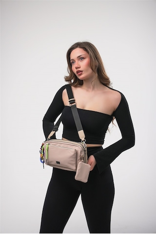 Ççs 18291 Kadın Çapraz Askılı Çanta Bej