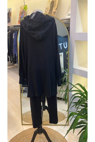 İnvee Dantel Detaylı Siyah Takım 6876 Siyah