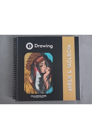Akrilik & Yağlı Boya Çizim Defteri 20x20 Cm 250 Gr Derin Dokulu 24 Yaprak