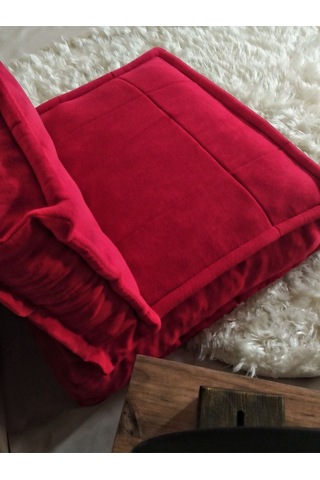 Prestigegolf Seva, Sırtlı Oturma Minderi, Minder, Bahçe Minderi ,oturma Odası Minderi, Kalorifer Önü, Yer Minderi Kırmızı