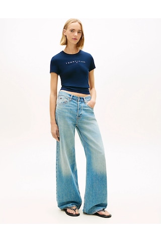 Tommy Jeans Kadın Tişört-dw0dw18398 Blue
