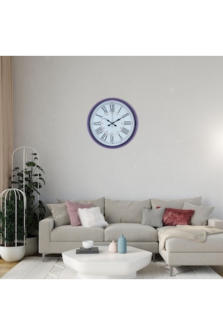 Mor Roma Rakamlı 36 Cm Duvar Saati 11