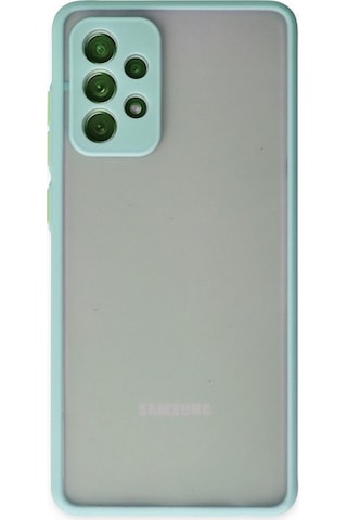 Newface - 25 - Samsung Galaxy Uyumlu A52 Kılıf Montreal Silikon Kapak - Csmo-tex - - Turkuaz