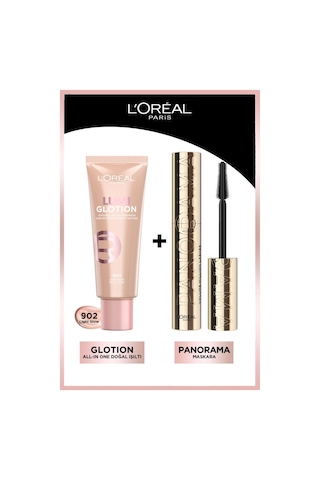 L'Oréal Paris Panorama Maskara + Glotion All-In-One Doğal Işıltı 902 Light Glow