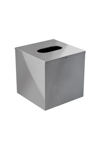 Mendil Kutusu, Kare, 13xh13cm - Parlak Paslanmaz Çelik Parlak Paslanmaz Çelik