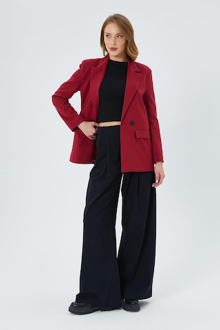 Mixray 4516 Kadın Bezayağı Blazer Ceket Bordo