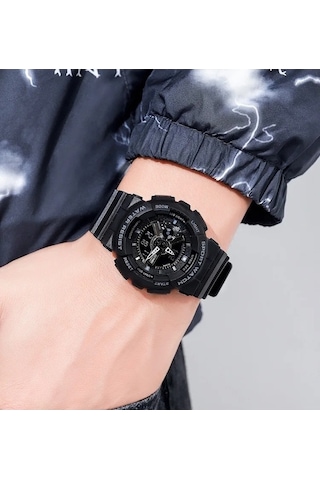 Geeksen Skmeı 1834 Spor Elektronik Saat: Dünya Saati, Kronometre, Geri Sayım, Işıklı Ekran, 50m Su Geçirmez, Siyah Siyah