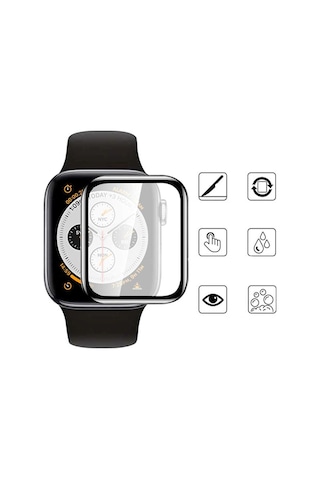 Watch 40mm Mkst Mat Eko Pmma Pet Saat Ekran Koruyucu - Siyah