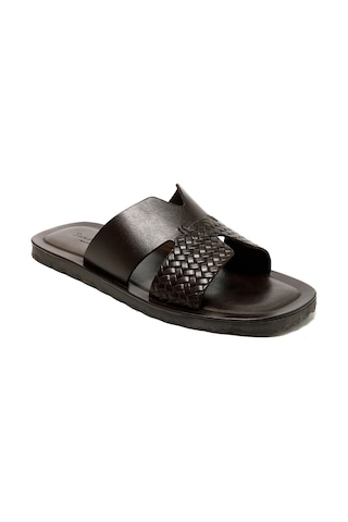 The Sandals Factory Dark Brown Sandalet Erkek M7896 The Sandals Factory Leather Upper Sandals Dark Brown