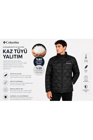 Columbia Walker Mill Fs Heat Seal Omni-heat Kaz Tüyü Erkek Mont Xo4741-010 Siyah