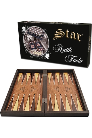 Star Polyester Antik Meşe Tavla Takımı
