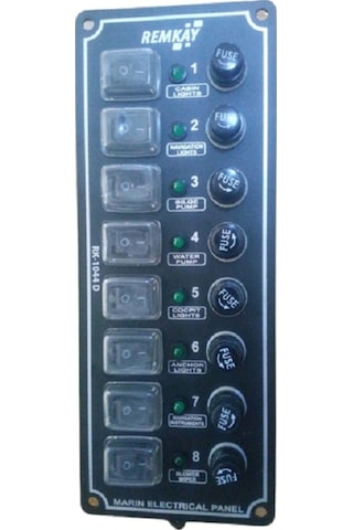 Tekne Sigorta Paneli, Karavan Sigorta Paneli, Switch Panel, 8'Li, 80X215Mm