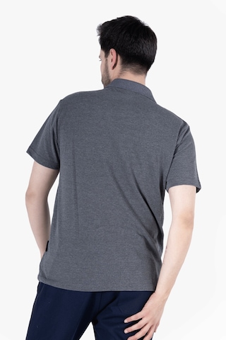 Polo Yaka T-shirt %100 Pamuk Cepli Antrasit Melanj