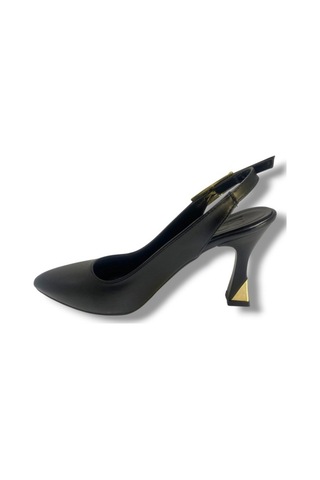 C-shoes J800-25 Arkası Açık İnce Topuk Kadın Stiletto Siyah