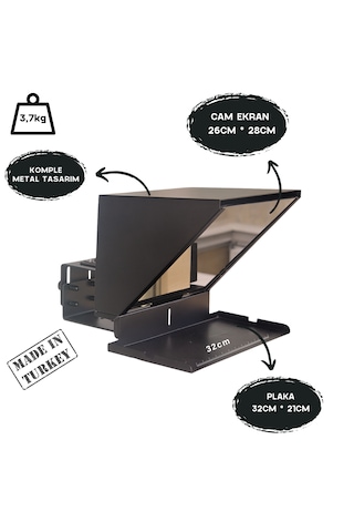 Pratic Prompter %100 Yerli Üretim & Yazılım Çanta + Kumanda + Telefon Tutucu 34cmx24.5cmx17cm