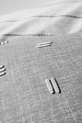 Cotton Box Klein Nakışlı Ranforce Çift Kişilik Nevresim Takımı Patara Gri