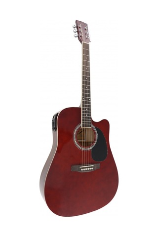 Almira F650n-wrc Elektro Akustik Gitar - Şarap Kırmızısı Başlangıç/orta - Cutaway Kasa Wine Red Finish, Dahili Preamp Ve Pil Göstergesi, Çelik Teller Ölçüler: 41 İnç Standart Dreadnought
