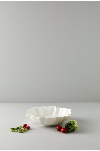 Be Original 31 Cm Leaf Kase Zarif Servis Kasesi Porselen Görünümlü Modern Tasarım Sofra Ve Sunum İçin Şık Seçim Açık