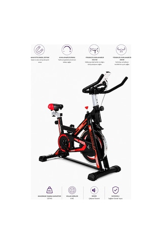 Exclusive Kondisyon Bisikleti Spinning Bike Egzersiz Aleti Siyah - Turuncu