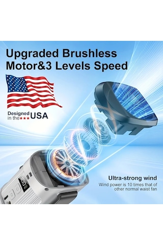 Xuweiwei Gri Beyaz Taşınabilir Hızlı Soğutma Fanlı Güç Bankası Şarj Edilebilir Batarya El Feneri Kamp Ofis Kullanımı