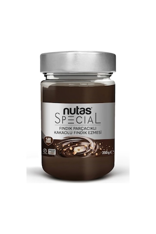 Nutas Special Fındık Parçacıklı Kakaolu Fındık Ezmesi - %60 Fındık - 350g Cam Kavanoz Nutas Special Fındık Parçacıklı Kakaolu Fındık Ezmesi - %60 Fındık - 350g Cam Kavanoz