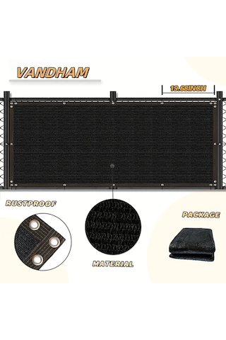 Elmpaly 39.37x78.74 İnç Gri Ağır Hizmet Gizlilik Çiti Rüzgar Geçirmez Toz Önleyici Teras Balkon Havuz