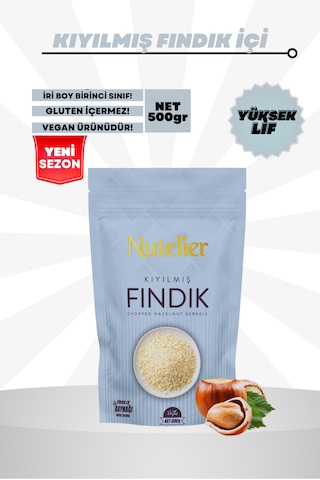 Nutelier Kavrulmuş Kıyılmış Pirinç Fındık 500 G