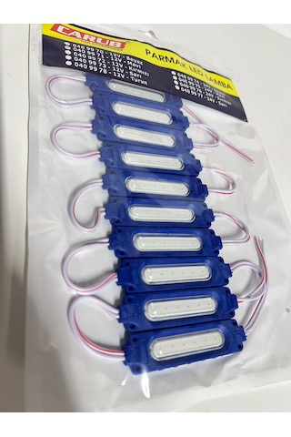 Parmak Led Lamba Parmak 12v Cob Mavi 10 Adet