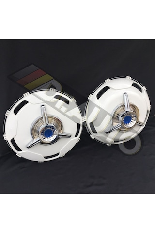 22.5 İnç Büyük Model Mavi Fırfırlı Jant Kapağı 4'lü Takım