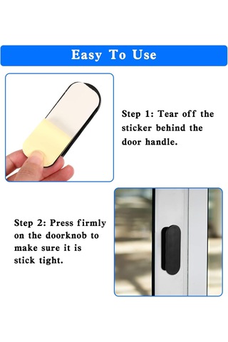 Paket Yapışkanlı Balkon Kapı Kolları, Dış Mekan Veranda Kapı Kolları, Mobilya Kolları, Cam Kapı Ve Pencere Kolları İçin Çekmece Kulpları - Siyah