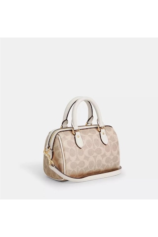 Coach Mini Rowan Crossbody Kadın Çanta Krem - Krem